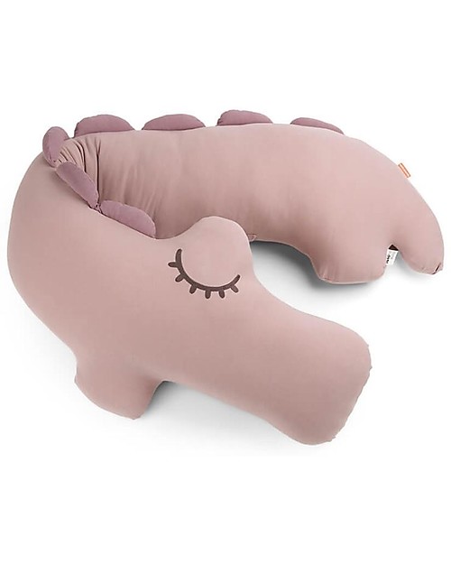 Done By Deer Cuscino da Gravidanza Croco - Cipria - Cotone Bio Oeko-Tex Cuscini Allattamento_