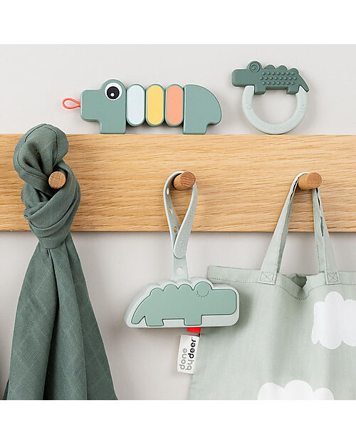 Done By Deer Custodia Portaciucci in Silicone Alimentare - Croco - Verde Ciucci