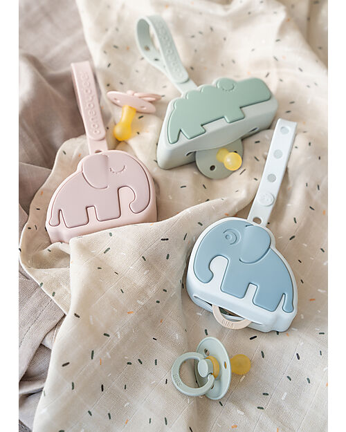 Done By Deer Custodia Portaciucci in Silicone Alimentare - Croco - Verde Ciucci