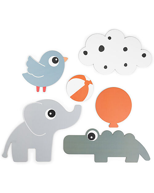 Done By Deer Decorazioni da Parete - Kit 6 Pezzi - Deer Friends Decorazioni da Parete