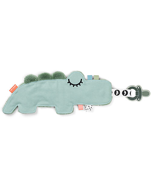 Done By Deer Doudou con Reggiciuccio Cozy Friend - Croco - Verde Doudou