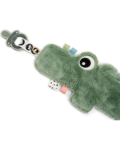 Done By Deer Doudou con Reggiciuccio Cozy Friend - Croco - Verde Doudou