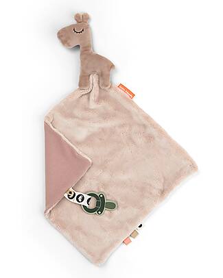Done By Deer Doudou con Reggiciuccio Deer Friends - Raffi - Cipria - 28 x 28 cm - 0+ Doudou