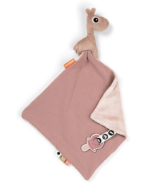 Done By Deer Doudou con Reggiciuccio Deer Friends - Raffi - Cipria - 28 x 28 cm - 0+ Doudou
