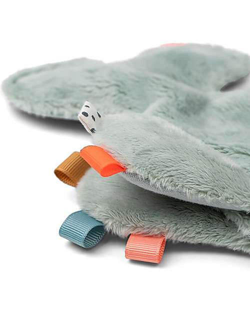 Done By Deer Doudou con Reggiuciuccio Cozy Friend Wally -Blu - 25x22 cm Doudou