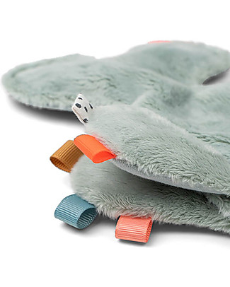 Done By Deer Doudou con Reggiuciuccio Cozy Friend Wally -Blu - 25x22 cm Peluche