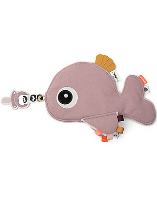 Done By Deer Doudou con Reggiuciuccio Cozy Friend Wally - Rosa Cipria - 25x22 cm Doudou