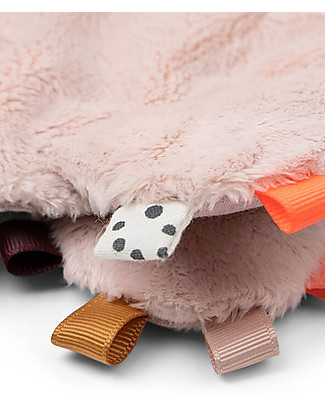 Done By Deer Doudou con Reggiuciuccio Cozy Friend Wally - Rosa Cipria - 25x22 cm Peluche