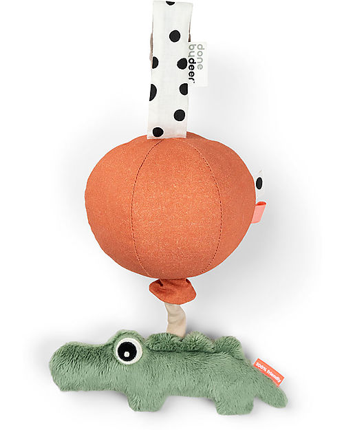 Done By Deer Giocattolo Musicale - Happy Clouds - Croco - Verde - "Over the Rainbow" Sonagli