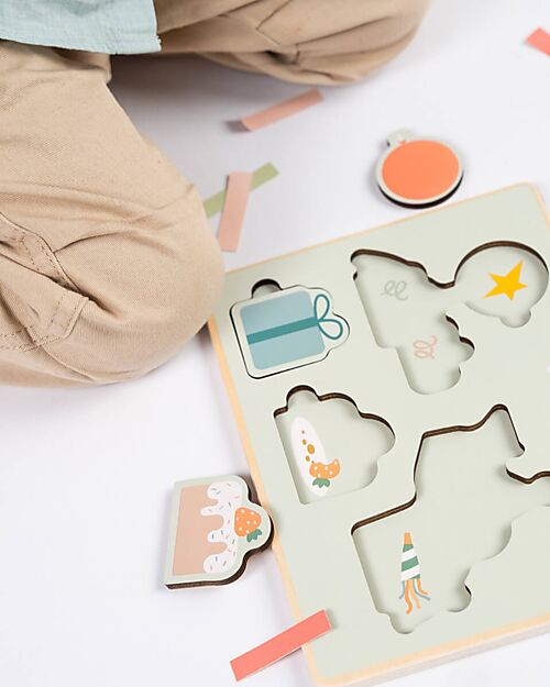 Done By Deer Gioco a Incastro Celebration - Legno - 12m+ Incastri in Legno