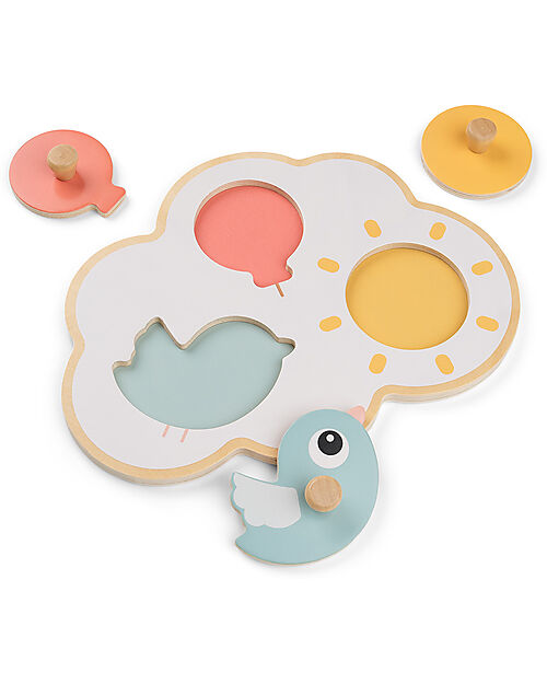 Done By Deer Gioco a Incastro- Happy Clouds - 12m+ Incastri in Legno