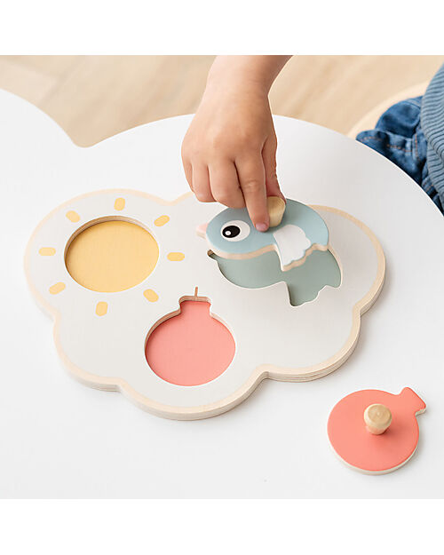 Done By Deer Gioco a Incastro- Happy Clouds - 12m+ Incastri in Legno