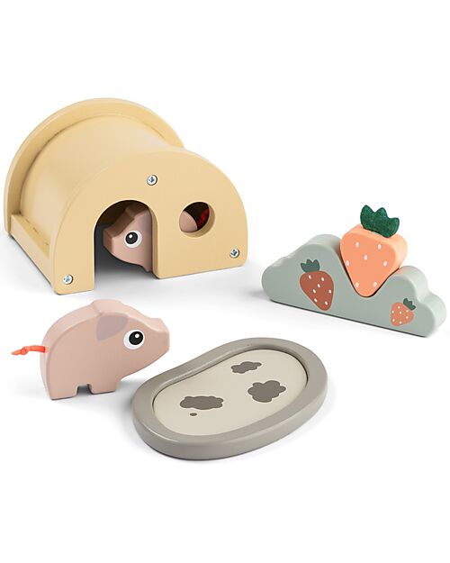Done By Deer Gioco a Incastro Maialini - Tiny Farm - +2 anni Incastri in Legno