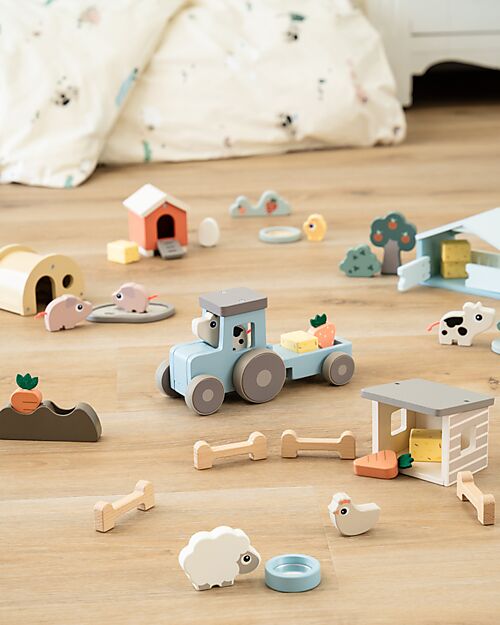 Done By Deer Gioco a Incastro Pollaio - Tiny Farm - +2 anni Incastri in Legno