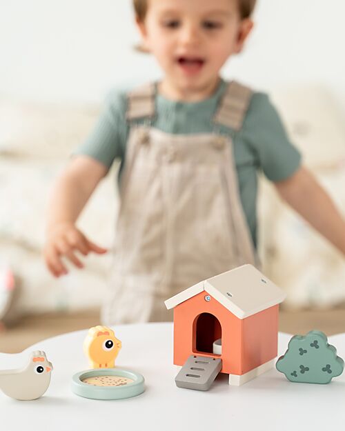 Done By Deer Gioco a Incastro Pollaio - Tiny Farm - +2 anni Incastri in Legno