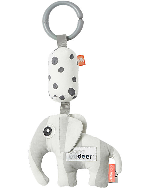 Done By Deer Gioco da Appendere Elphee, Grigio - 100% Cotone Giochi per Neonati_