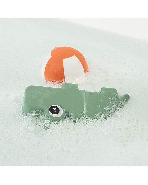 Done By Deer Gioco da Bagno Croco - Verde - Silicone Giochi Bagno