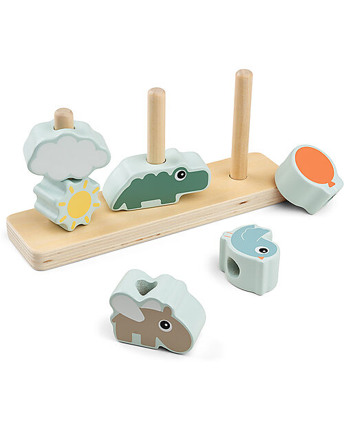 Done By Deer Gioco Impilabile - Happy Clouds - Con Legno - 12m+ Giochi per Neonati_