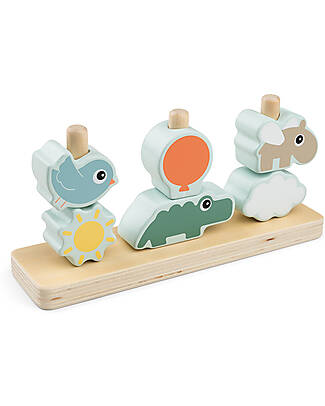 Done By Deer Gioco Impilabile - Happy Clouds - Con Legno - 12m+ Giochi per Neonati_