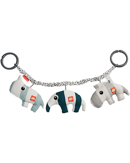 Done By Deer Giostrina da Carrozzina e Passeggino Amici Di Deer, Celeste - Cotone Giochi per Neonati_