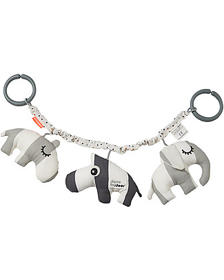 Done By Deer Giostrina da Carrozzina e Passeggino Amici Di Deer, Grigio - Cotone Accessori Vari