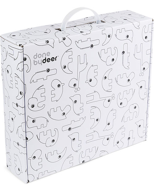 Done By Deer Goodie Box Primi Giochi - Set con Cuscino Multisensoriale, Copertina, Massagengive in Silicone e Sonaglio - Colore Mix - Perfetta Idea Regalo! Giochi per Neonati_