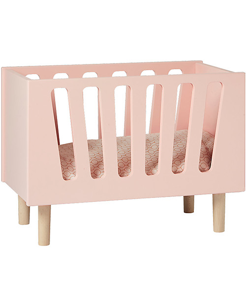 Done By Deer Lettino per Bambole in Legno, Rosa - 50x28x35 cm Accessori Bambole