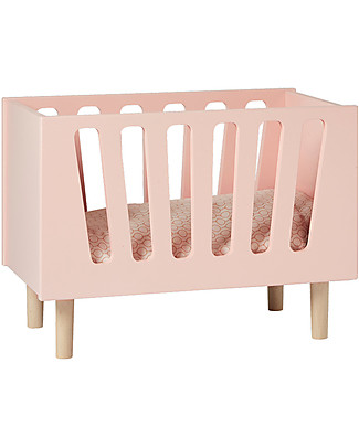 Done By Deer Lettino per Bambole in Legno, Rosa - 50x28x35 cm Accessori Bambole
