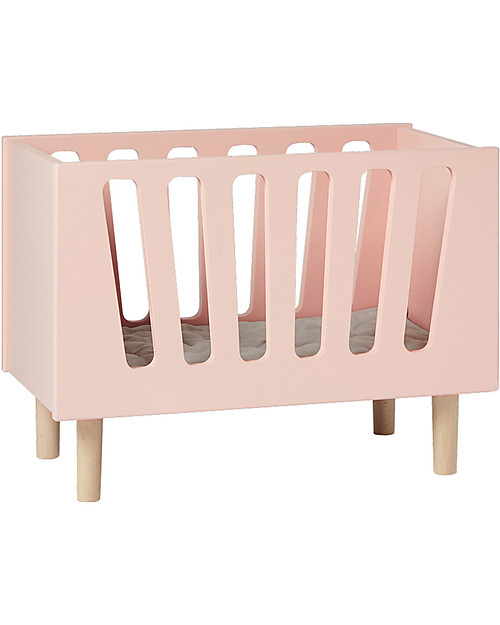 Done By Deer Lettino per Bambole in Legno, Rosa - 50x28x35 cm Accessori Bambole