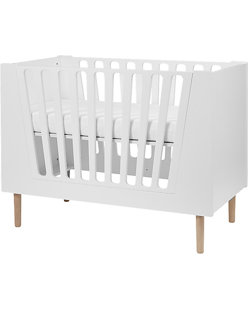 Done By Deer Lettino Trasformabile 4in1 con Sbarre - Bianco - 120x60 cm Letti Trasformabili