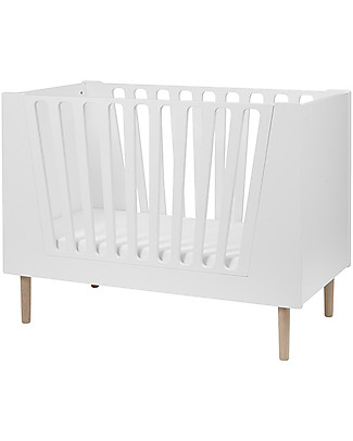 Done By Deer Lettino Trasformabile 4in1 con Sbarre - Bianco - 140x70 cm Letti Trasformabili