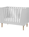 Done By Deer Lettino Trasformabile 4in1 con Sbarre, Grigio - 140x70 cm Letti Trasformabili