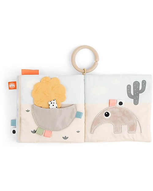 Done By Deer Libro Multiattività in Stoffa - Lalee il Lama - Sabbia - 0+ Sonagli