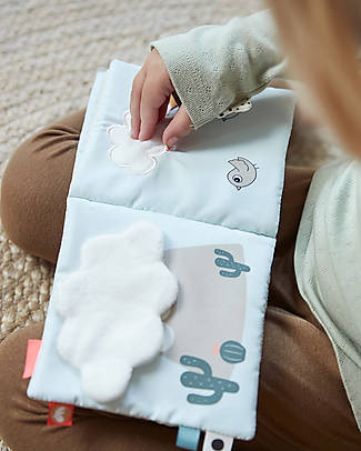 Done By Deer Libro Multiattività in Stoffa - Lalee il Lama - Sabbia - 0+ Sonagli