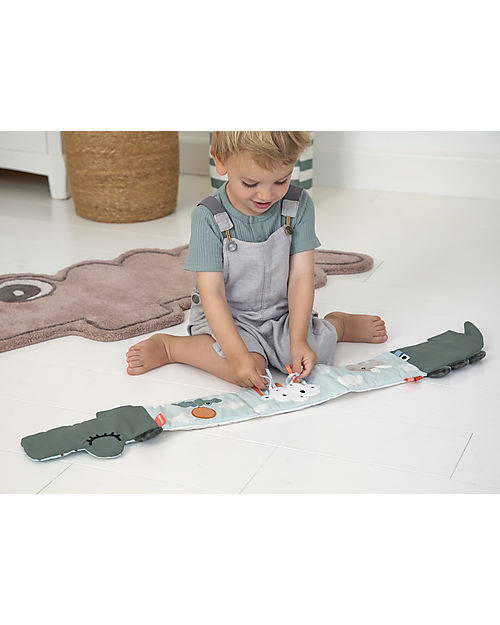 Done By Deer Libro Pieghevole Leporello - Coccodrillo - Verde - 90 x 14 x 1,2 cm Libri