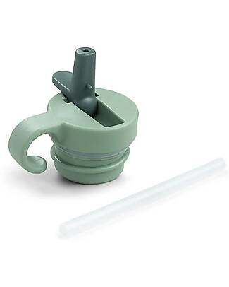 Done By Deer Lid and Straw for Metal Water Bottle 350 ml - Green Bottle Accessories