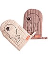 Done By Deer Manopole da Bagno Sea Friends - Cipria - 100% cotone Guanti da Bagno