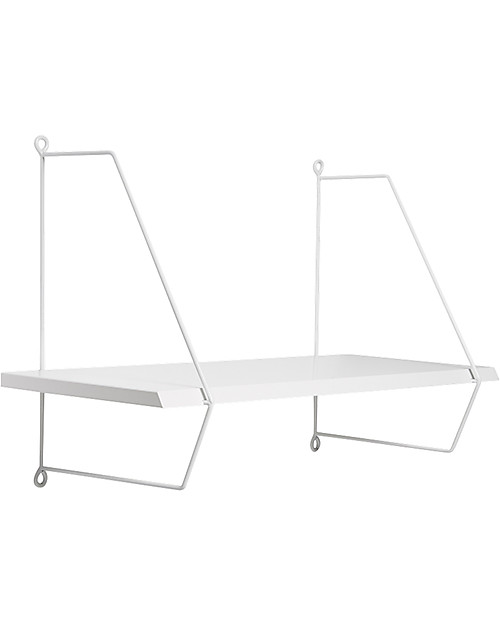 Done By Deer Mensola in Legno e Metallo, Bianco Mensole