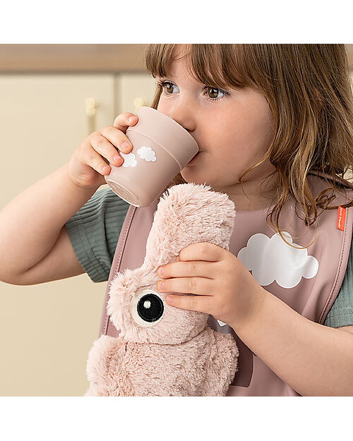 Done By Deer Mini Bicchiere Foodie - Happy Clouds Cipria - 100% PP Alimentare Bicchieri