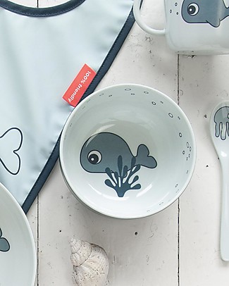 Done By Deer Mini-Ciotola Yummy Sea Friends - Blu Piatti e Scodelle