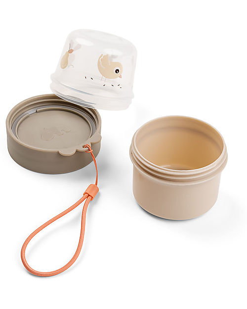 Done By Deer Mini Contenitori Snack con due Scomparti - S Birdee - Sabbia
 Porta Merenda