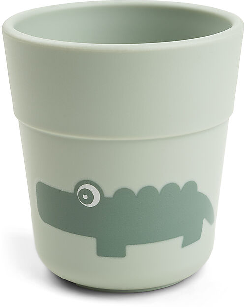 Done By Deer Mini Tazza Foodie - Croco Verde - Cipria - 100% PP Alimentare Bicchieri
