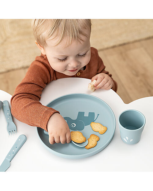 Done By Deer Mini Tazza Foodie - Elphee Blu - Cipria - 100% PP Alimentare Bicchieri