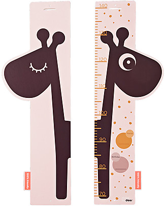 Done By Deer Misuratore d'Altezza Raffi, Rosa Cipria - Fino a 140 cm! Decorazioni
