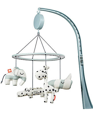 Done By Deer OUTLET - Giostrina Musicale con Specchio Sleepy, Celeste - Pezzo di Showroom Giochi per Neonati_