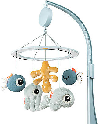 Done By Deer OUTLET - Giostrina Musicale Mobile Sea Friends -Blu - Dalla Nascita - Pezzo di Showroom Peluche