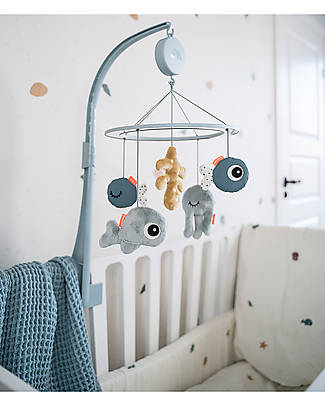 Done By Deer OUTLET - Giostrina Musicale Mobile Sea Friends -Blu - Dalla Nascita - Pezzo di Showroom Peluche