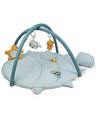 Done By Deer OUTLET - Palestrina Attività con Tappeto Gioco Trapuntato - Blu - Pezzo di Showroom Palestrine