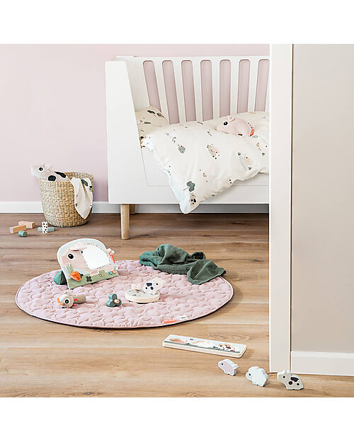 Done By Deer Palestrina Attività con Tappeto Gioco - Tiny Farm - Cipria Palestrine