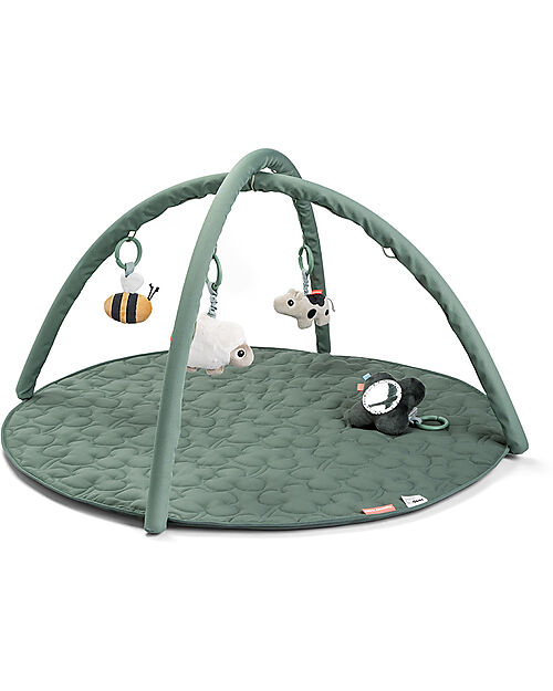 Done By Deer Palestrina Attività con Tappeto Gioco - Tiny Farm - Verde Palestrine